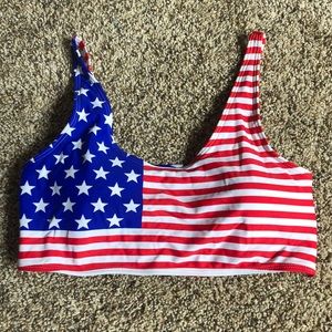 American Flag Bikini Top